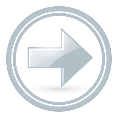 Arrow button on white background. vector illustration.のイラスト素材