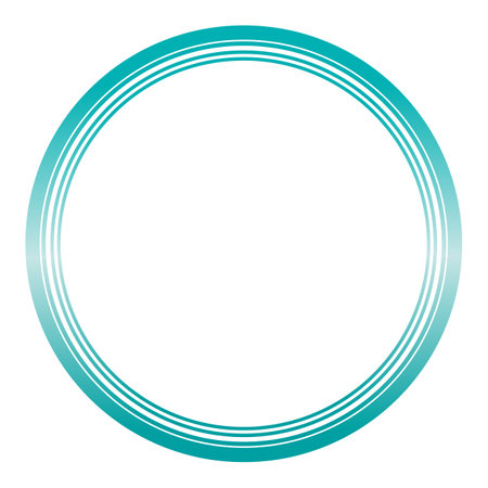 circular frame banner ribbon vector illustration neon light blue color vector illustrationのイラスト素材