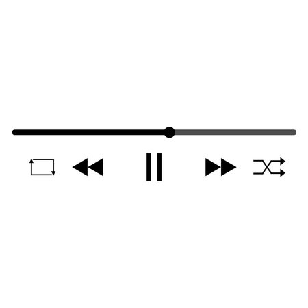 Video player icon. Simple illustration of video player vector icon for webのイラスト素材