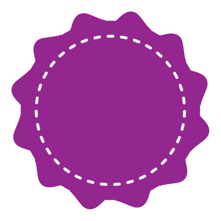 Seal stamp flat icon. Vector purple seal stamp simple icon on white background.のイラスト素材