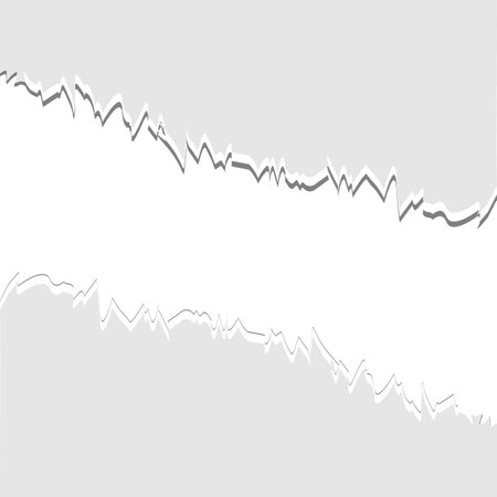 White torn paper on gray background. vector illustration. eps 10.のイラスト素材