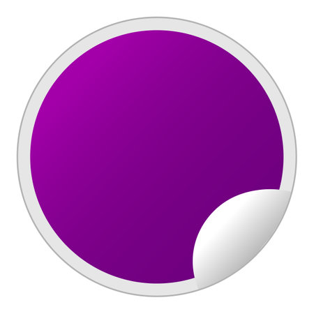Round purple sticker on white background. vector illustration. eps 10.のイラスト素材