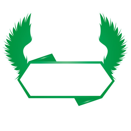 Green ribbon on a white background. Vector illustration for your design.のイラスト素材