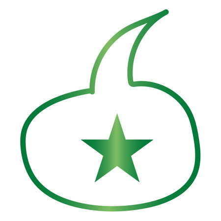 A green button with a star in the middle on a white backgroundのイラスト素材