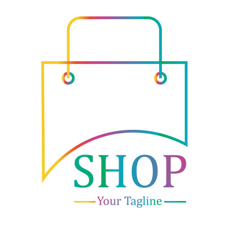 shopping logo. shopping symbol. vector illustration. eps 10.のイラスト素材