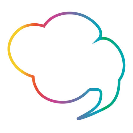 degraded line chat bubble message with rainbow colors background vector illustrationのイラスト素材