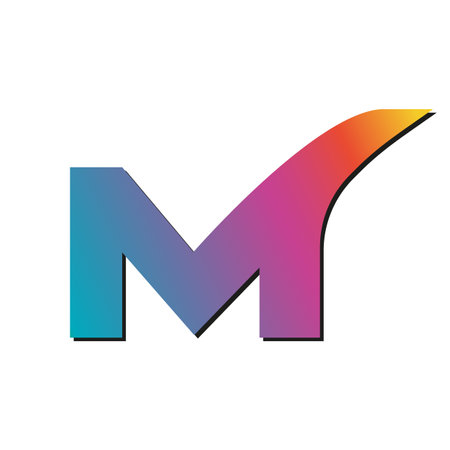 Letter M Logo Design Template. Abstract Letter M Icon Vector Design.のイラスト素材