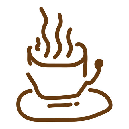 Coffee cup icon. Outline coffee cup vector icon for web design isolated on white backgroundのイラスト素材
