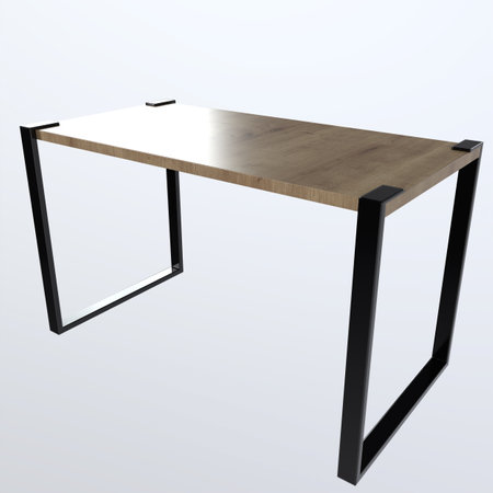 3D rendering of a table isolated on a white background with clipping pathの写真素材