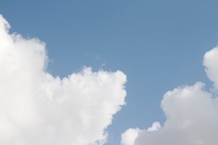 Blue sky with white cloudsbe used as a background.の写真素材
