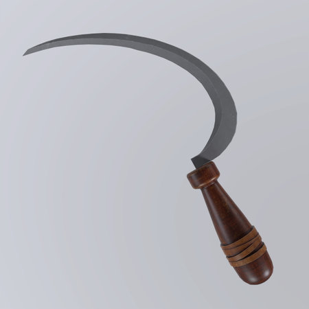 Sickle on a white background. 3D illustration. isolatedの写真素材