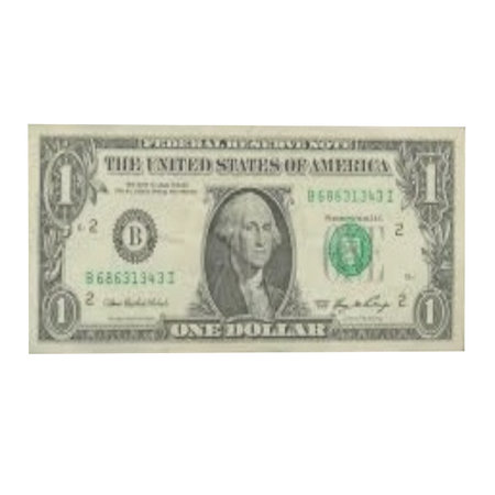 A one dollar bill from the United States of America
