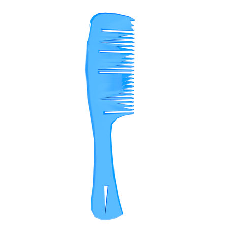 Blue Comb isolated on white backgroundの写真素材