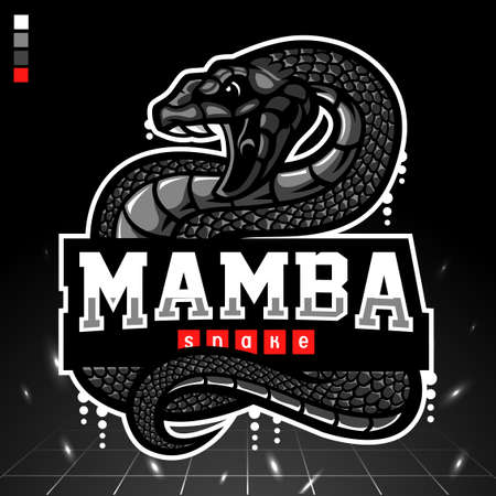 The black mamba mascot. esport logo designのイラスト素材