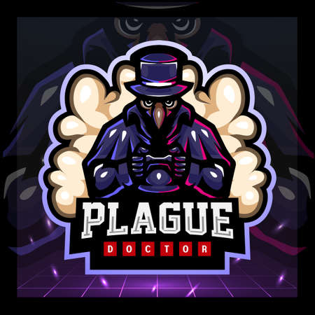 Plague gaming mascot. esport logo designのイラスト素材