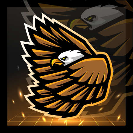 Eagle mascot. esport logo designのイラスト素材