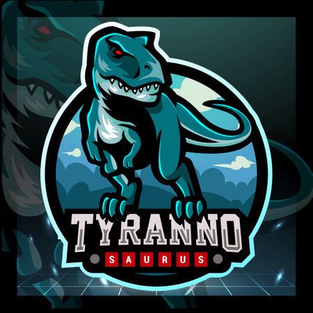 Tyrannosaurus Rex mascot. esport logo designのイラスト素材