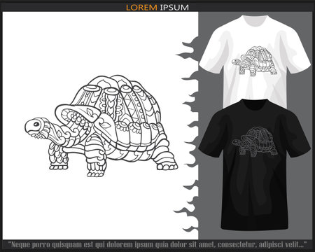 Turtle Mandala arts. isolated on white background.のイラスト素材