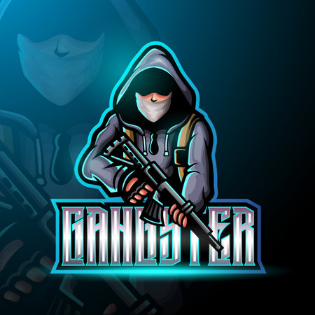 Gangster mascot. esport   designのイラスト素材