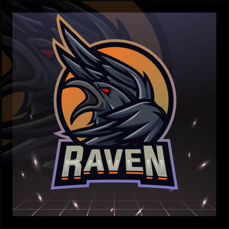 Raven mascot esport   designのイラスト素材