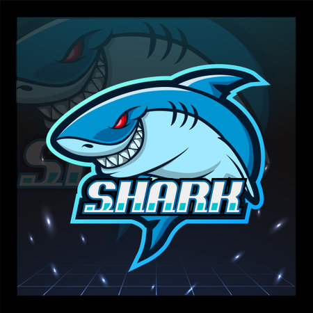 shark mascot esport designのイラスト素材