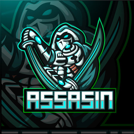 Assassin mascot esport  designのイラスト素材