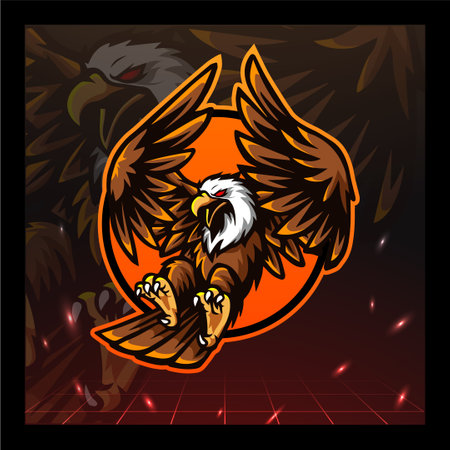Eagle mascot esport   designのイラスト素材