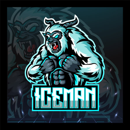 Yeti mascot esport   designのイラスト素材