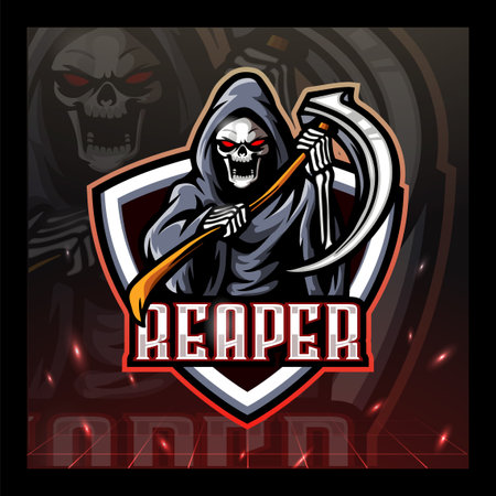 Grim reaper mascot. esport   designのイラスト素材