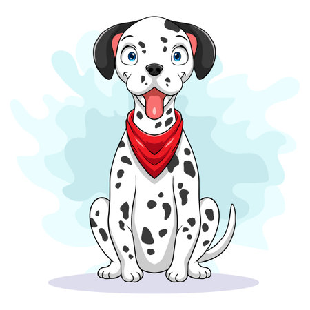 Cartoon cute dog on white backgroundのイラスト素材