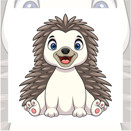 Hedgehog cartoon mascot character designのイラスト素材