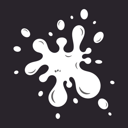 An Abstract Black and White Splash Painting illustrationのイラスト素材