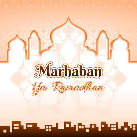 Ramadhan Welcoming Greeting Design Conceptのイラスト素材