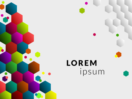Colorful Hexagonal Background Design Concept