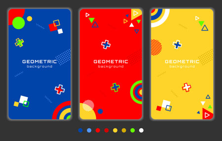 Geometric Background for Mobile App Background or Vertical Banner