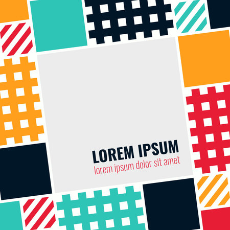 Abstract Geometric Background with Border Design