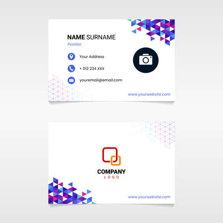 Abstract Name Card Design for Business or Companyのイラスト素材