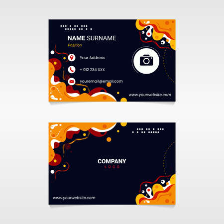 Abstract Name Card Design for Business or Companyのイラスト素材