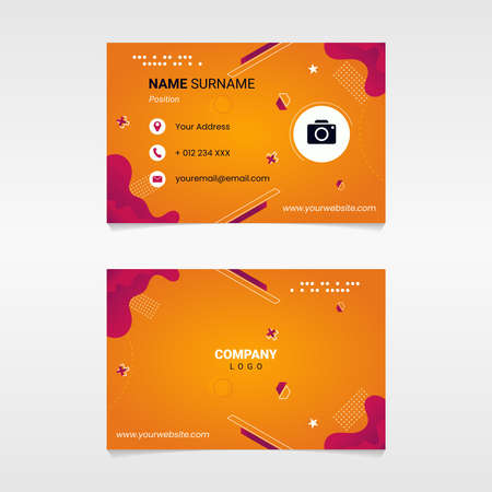 Abstract Name Card Design for Business or Companyのイラスト素材