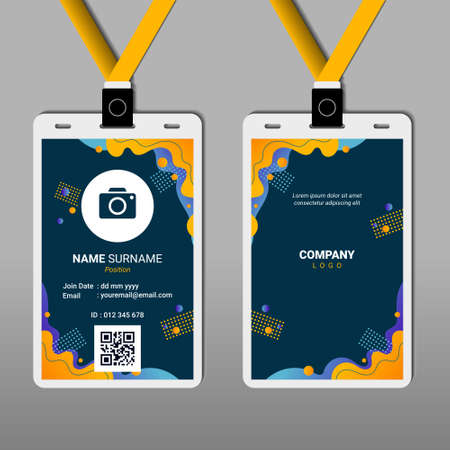 Abstract ID Card Design for Business or Companyのイラスト素材