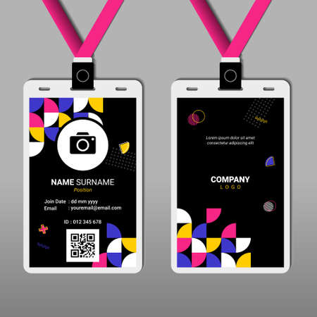 Abstract ID Card Design for Business or Companyのイラスト素材
