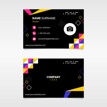 Abstract Name Card Design for Business or Companyのイラスト素材