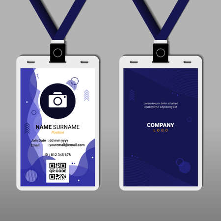Abstract Liquid ID Card Design for Business or Companyのイラスト素材