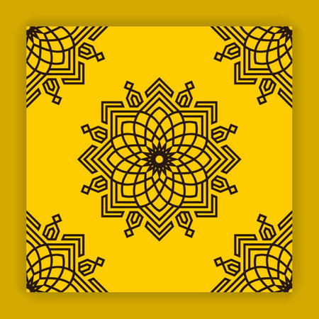 Mandala Art Design for Ceramic or Ornamentのイラスト素材