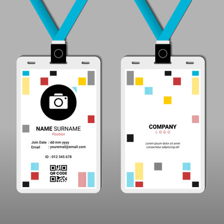 Abstract ID Card Design for Business or Companyのイラスト素材