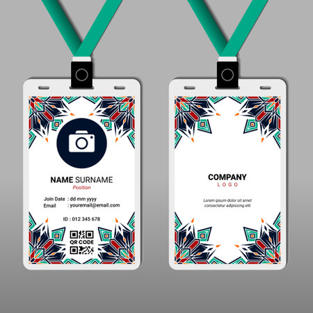 Set of ID cards with place for your text. Vector illustration.のイラスト素材