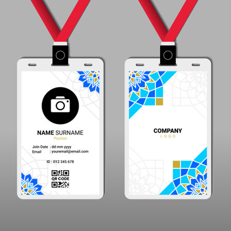 Identity ID Card Design Template. Vector Illustration. EPS10のイラスト素材