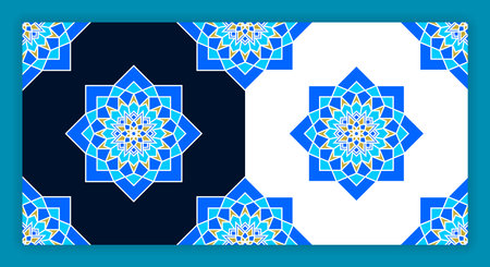 Arabic pattern. Islamic ornament. Template for carpet, shawl, wallpaper, textile. Vector illustrationのイラスト素材