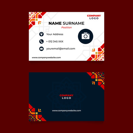 Modern Creative and Clean Business Card Template. Vector Illustration. Stationery Designのイラスト素材