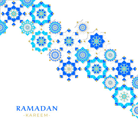 Ramadan Kareem background with arabic ornament. Vector illustrationのイラスト素材